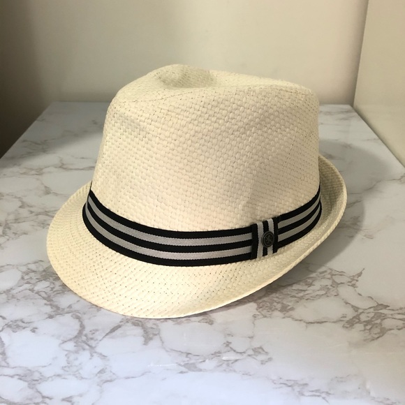 EXPRESS NWT Men’s White & Black Fedora Hat - Picture 1 of 7